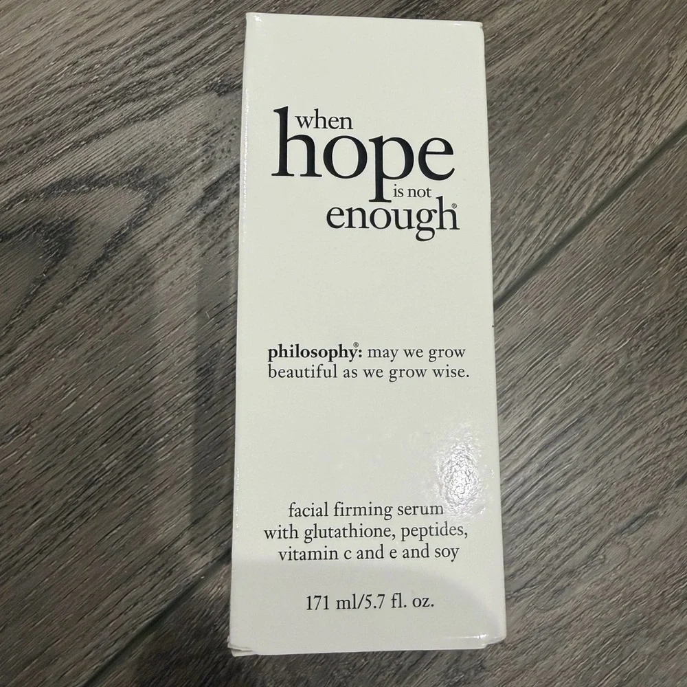 Philosophy when hope is not enough facial firming serum